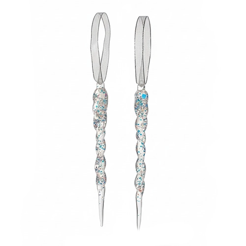 Набір новорічних прикрас Бурулька 12 см 2 шт