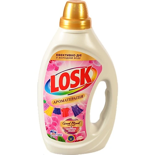 Засіб для прання рідкий концентрований універсальний Аромат Малазійської квітки Ароматерапія Color Losk 900мл