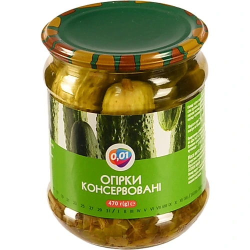 Огірки 0.01 460мл скло