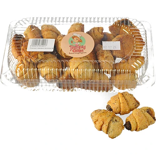 Рогалики з маковою начинкою 350г власне вироб-во