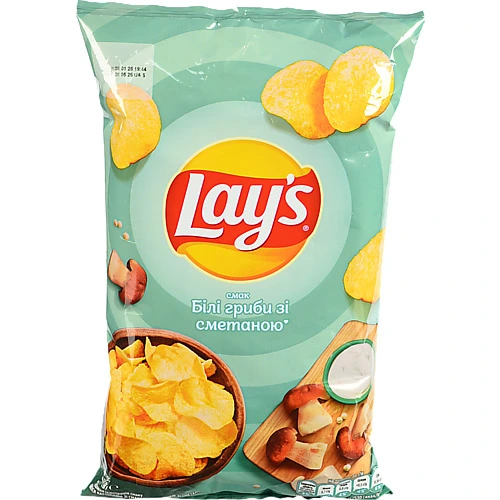 Чипси Lay's Білі гриби зі сметаною 120г