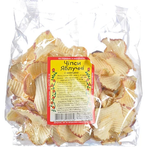 Чіпси яблучні з корицею Світ Фруктів 100г