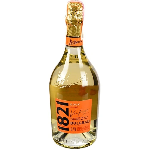 Вино ігристе 0.75л 10.5-12.5% солодке 1821 Vintage Bolgrad