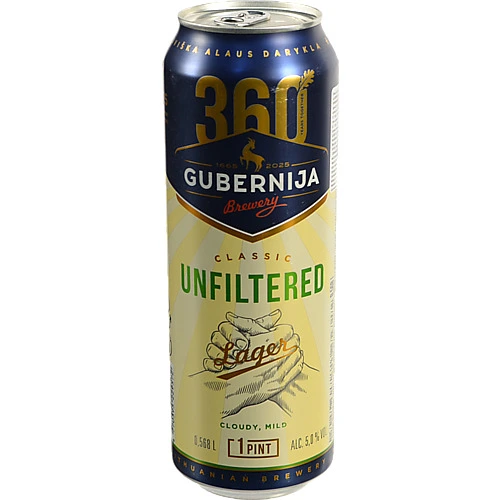 Пиво Gubernija 0.568л unfiltered lager з.б