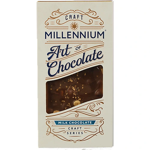 Шоколад молочний з мигдалем та печивом Амаретті Craft Series Millennium к/у 100г