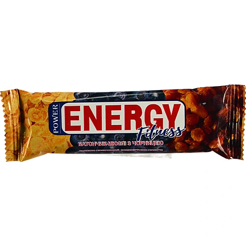 Батончик-мюслі Power Energy 30г чорниця