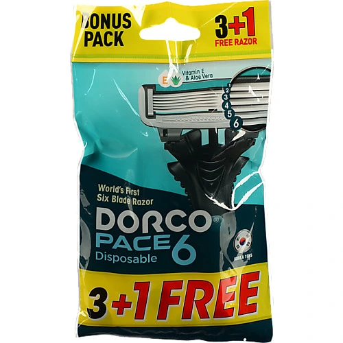 Бритва Dorco PACE6 д.чоловіків 6лез 4шт одноразова