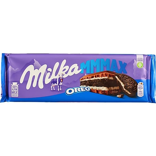 Шоколад молочний з начинкою зі смаком ванілі та печивом Oreo Mmmax Milka м/у 300г