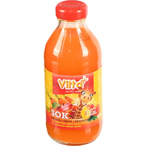 Сік VITTA+ 0.33л морквяно-яблучно-персиковий
