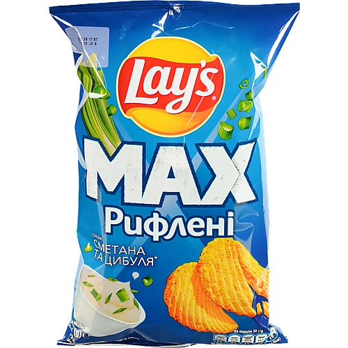 Чіпси Lays Max 95г сметана цибуля