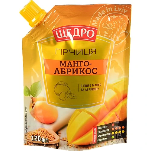 Гірчиця Манго-абрикос Щедро д/п 120г