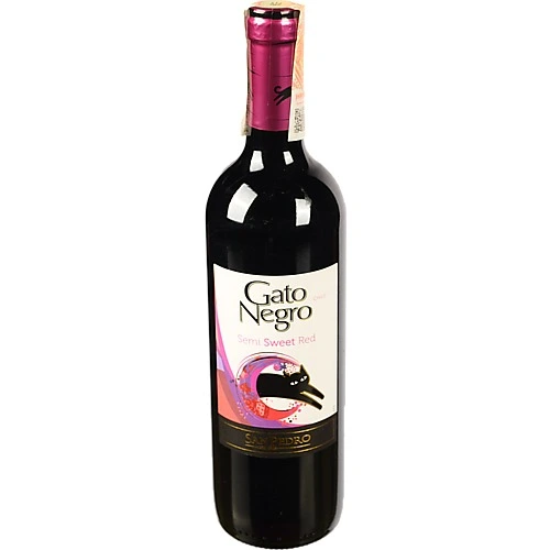 Вино Gato Negro Напівсолодке Червоне 0.75л