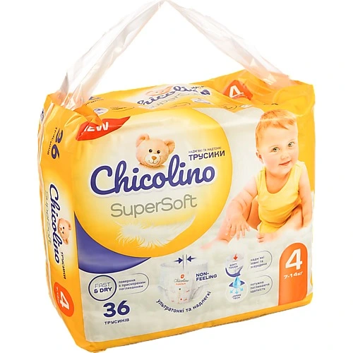 Підгузники-трусики Chicolino Super Soft розмір 4 (7-14кг) - 36 шт