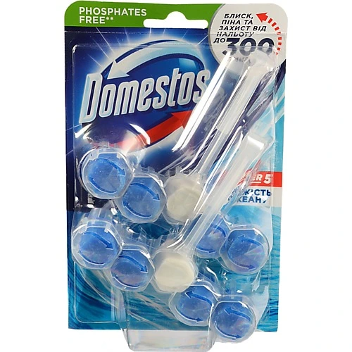 Блок для очищення унітазу Свіжість океану Power 5 Domestos 2х55г