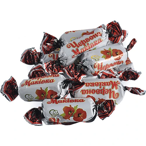 Цукерки Добробут червона маківка