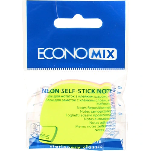 Блок паперу з клейким шаром Листок 45х50 мм.. 80 арк.. 4 кольори