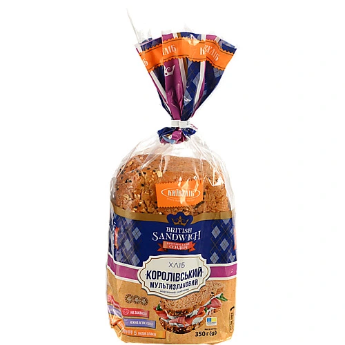 Хліб [Київхлібk [Королівський мультизлаковийk нарізаний скибками, 350г