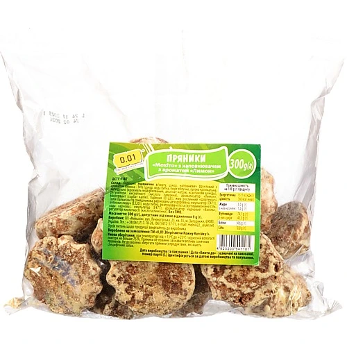 Пряники 0.01 Мохiто 300г аромат лимона