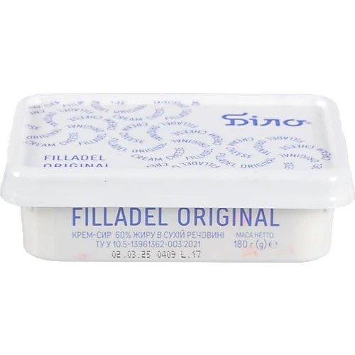 Крем-сир 60% Filladel Original Білоцерківський п/у 180г