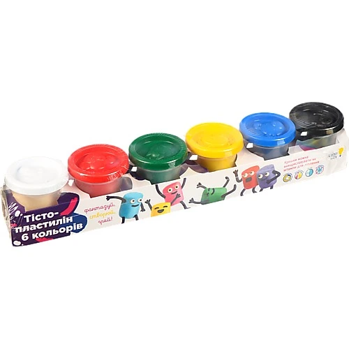 Набір Тісто-пластилін Тісто-пластилін 6 кольорів TY4406