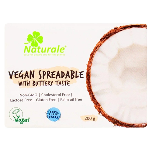 Суміш рослинних жирів 75% веганська зі смаком вершкового масла Naturale 200г