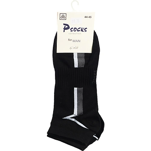 Шкарпетки чоловічі Комфорт Кольорові смужки чорні 44-45р.