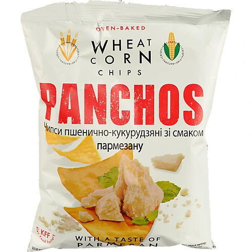 Чіпси пшенично-кукурудзяні зі смаком пармезану Panchos м/у 82г