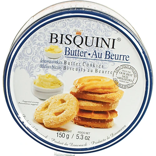 Печиво Bisquini 150г 26% пісочне вершкове м.б