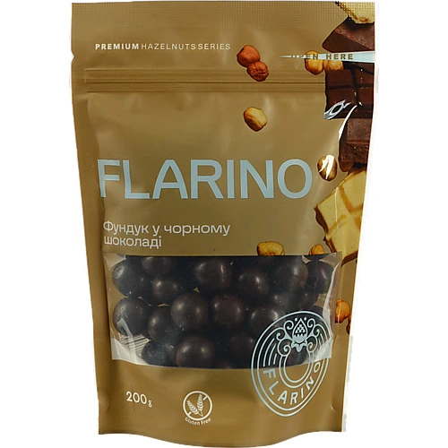 Фундук у чорному шоколаді Flarino д/п 200г
