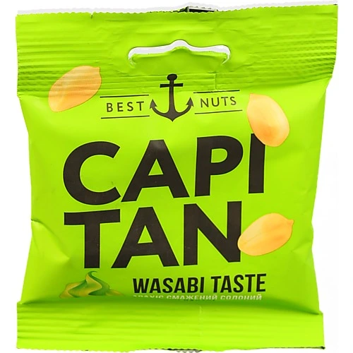 Арахіс смажений солоний зі смаком васабі Capitan м/у 30г