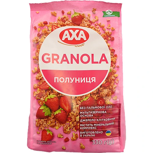 Гранола хрустка Полуниця Axa 330г