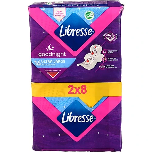 Прокладки 16шт Libresse Ultra Goodnight soft