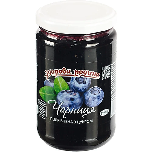 Фрукти подрібнені з цукром Чорниця Здорова родина с/б 350г