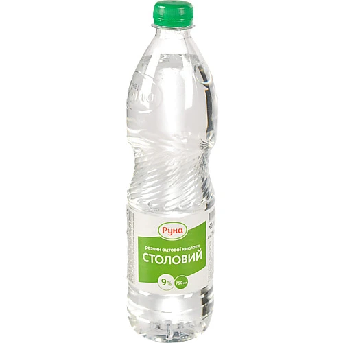 Розчин оцтової кислоти 9% Столовий Руна п/пл 750мл
