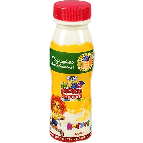 Йогурт 1.5% Банан Інтелект Локо Моко п/пл 185г