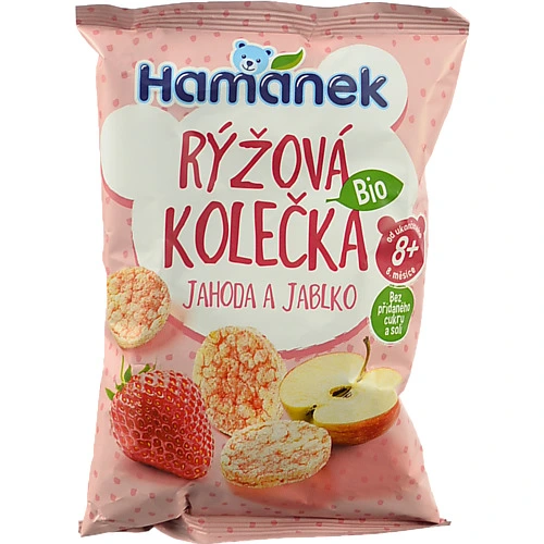 Хлібці Hamanek 35г рисові малина банан органік