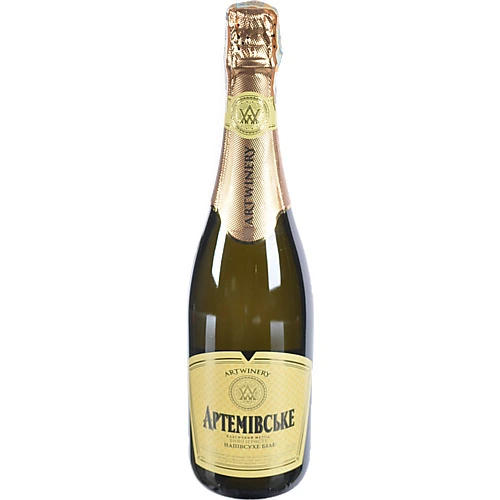 Вино ігристе 0.75л 10-13.5% біле напівсухе Артемівське Artwinery