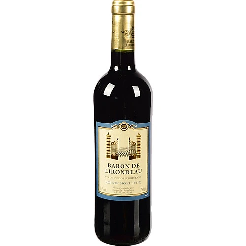 Вино Барон де Лірондо 0,75л Червоне Напівсолодке
