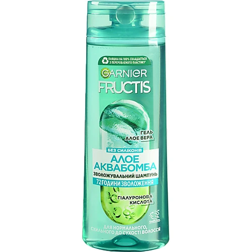 Шампунь Fructis 400мл алое аква бомба