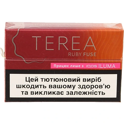 Виріб тютюновмісний для електричного нагрівання з фільтром Terea Ruby Fuse 20шт