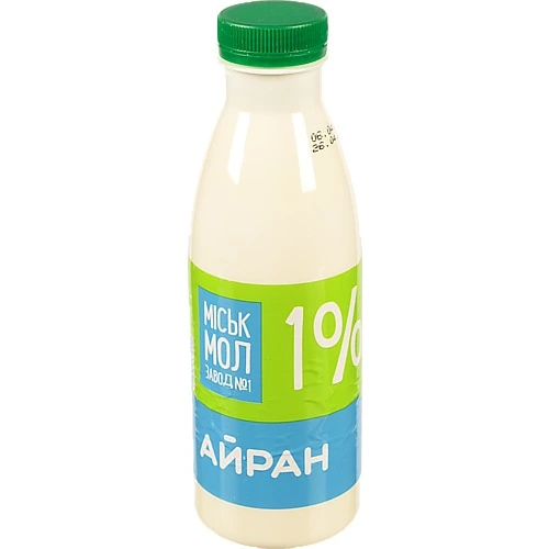 Айран 1% Міськмолзавод 1 п/пл 500г