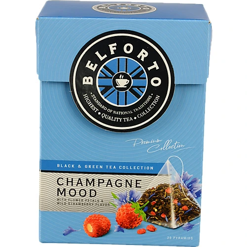 Чай Belforto 20п пелюстки квітів аромат суниці