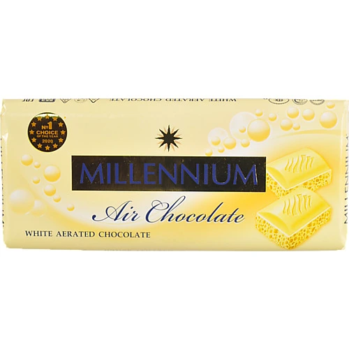 Шоколад білий пористий Millennium м/у 85г