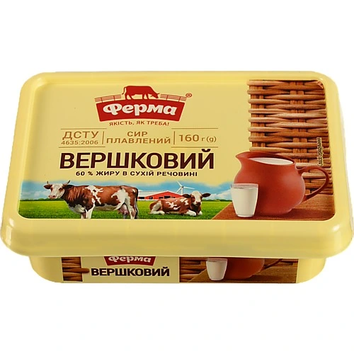 Сир плавлений 60% пастоподібний Вершковий Ферма п/у 160г