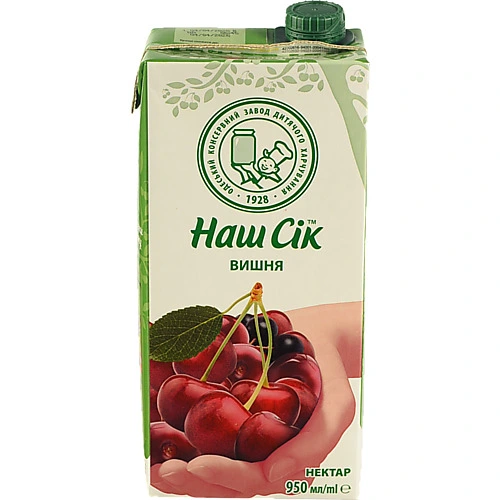 Нектар Вишня Наш сік 0.95л