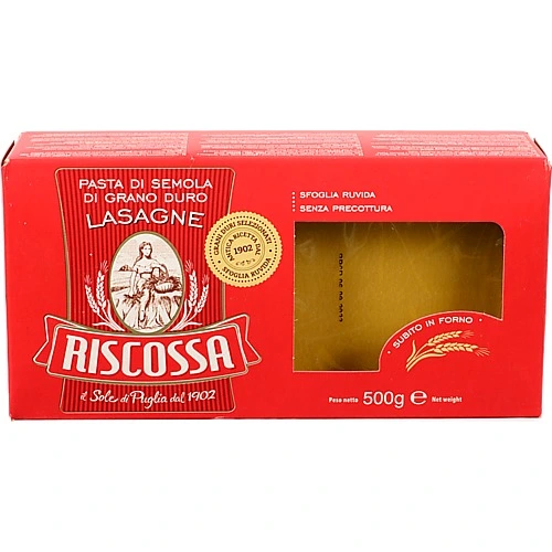 Паста Riscossa 500г лазанья з твердих сортів пшениці