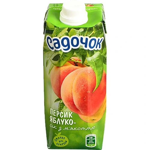 Сік Садочок Персик-Яблуко 500мл