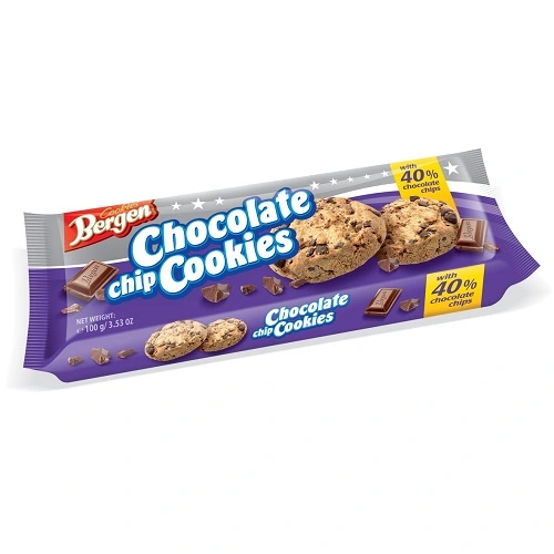 Печиво Bergen Cookies 100г 40% шоколад