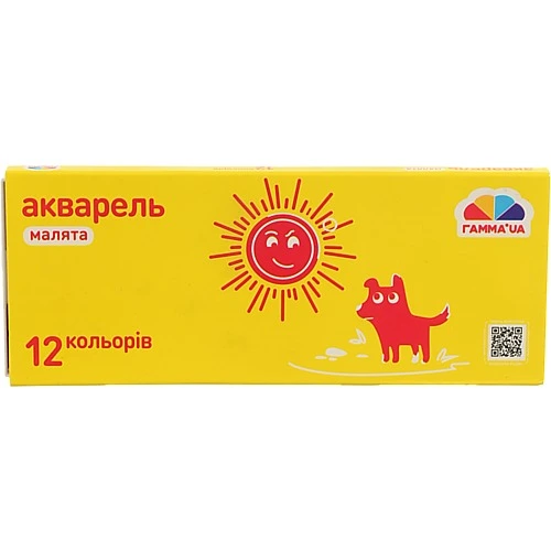Фарби акварельні 12 кол медові б.пензліка