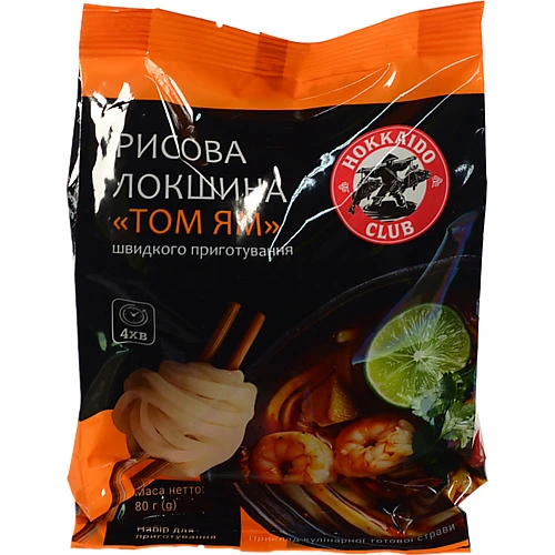 Суп Том Ям Hokkaido Club 80г вермішель м.уп